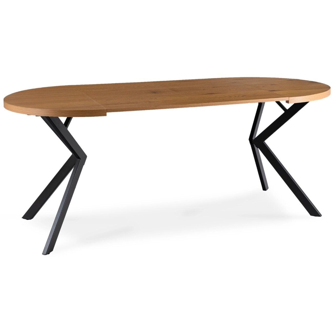 Stalas Lyka 90–190 cm, auksinis ąžuolas / juodas 7 Stalas Lyka 90–190 cm, auksinis ąžuolas / juodas 7