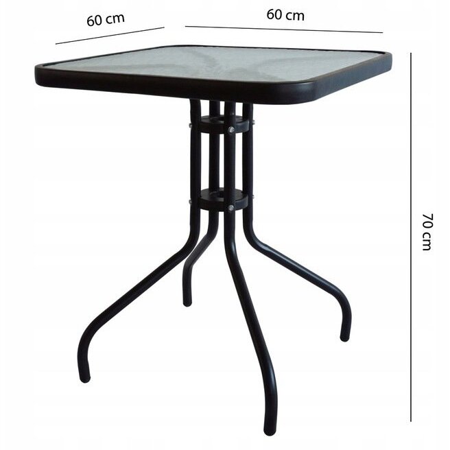 Sodo stalas, 60 cm grūdinto stiklo stalas sodo terasai, balkonui 7 Sodo stalas, 60 cm grūdinto stiklo stalas sodo terasai, balkonui 7