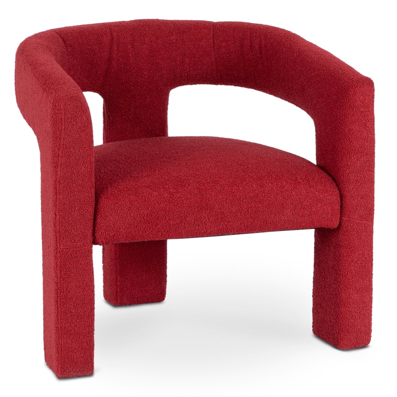 Elitas ELITE raudonas aksominis modernus poilsio fotelis Elitas ELITE raudonas aksominis modernus poilsio fotelis