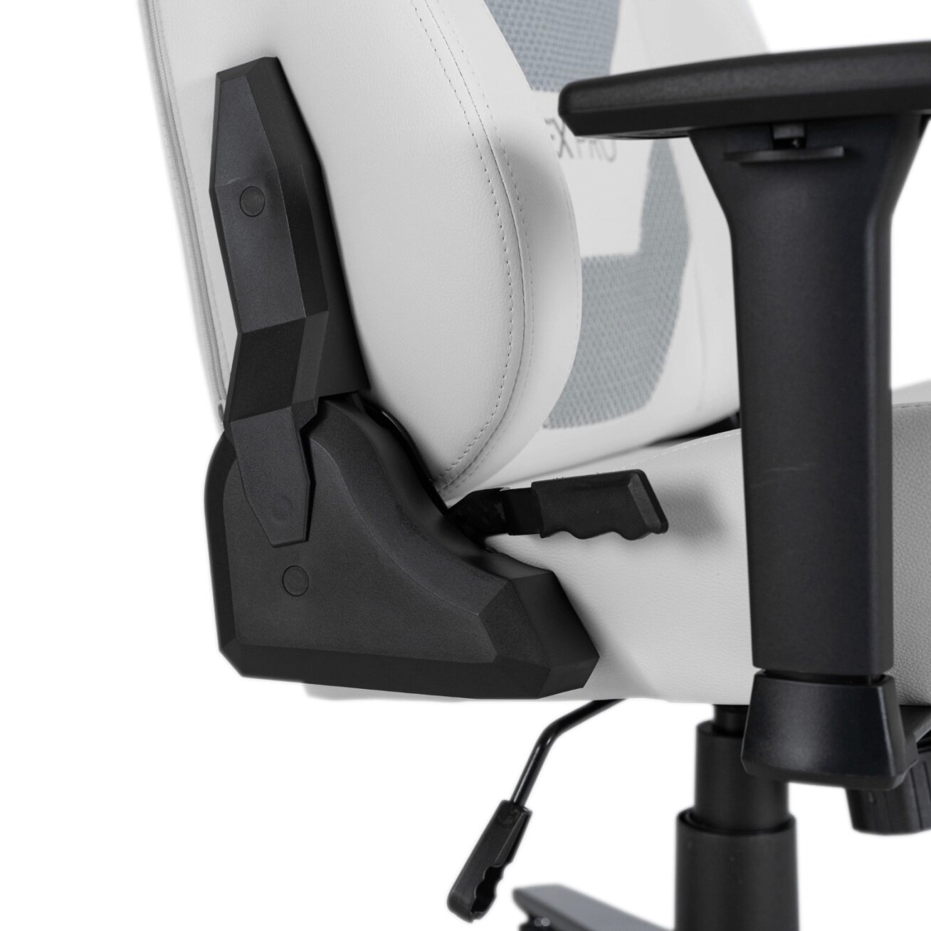 Žaidimų kėdė balta / juoda su TILT mechanizmu – ergonomiška ir stilinga 10