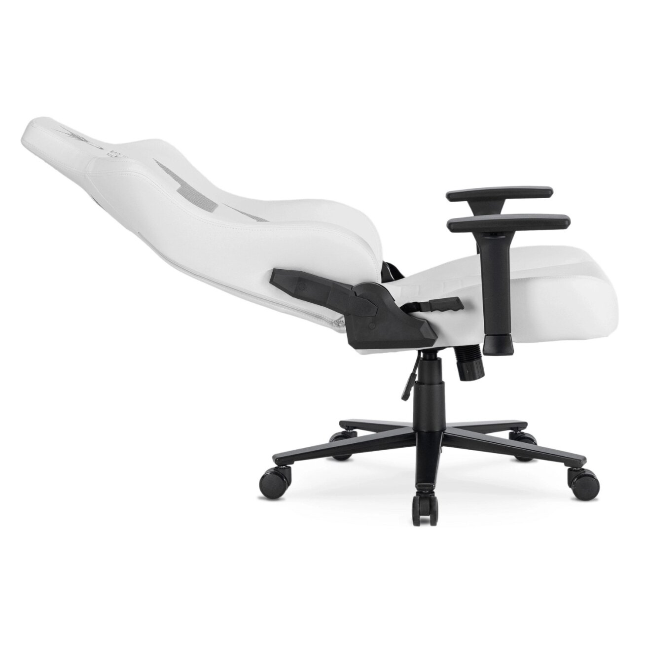 Žaidimų kėdė balta / juoda su TILT mechanizmu – ergonomiška ir stilinga 13
