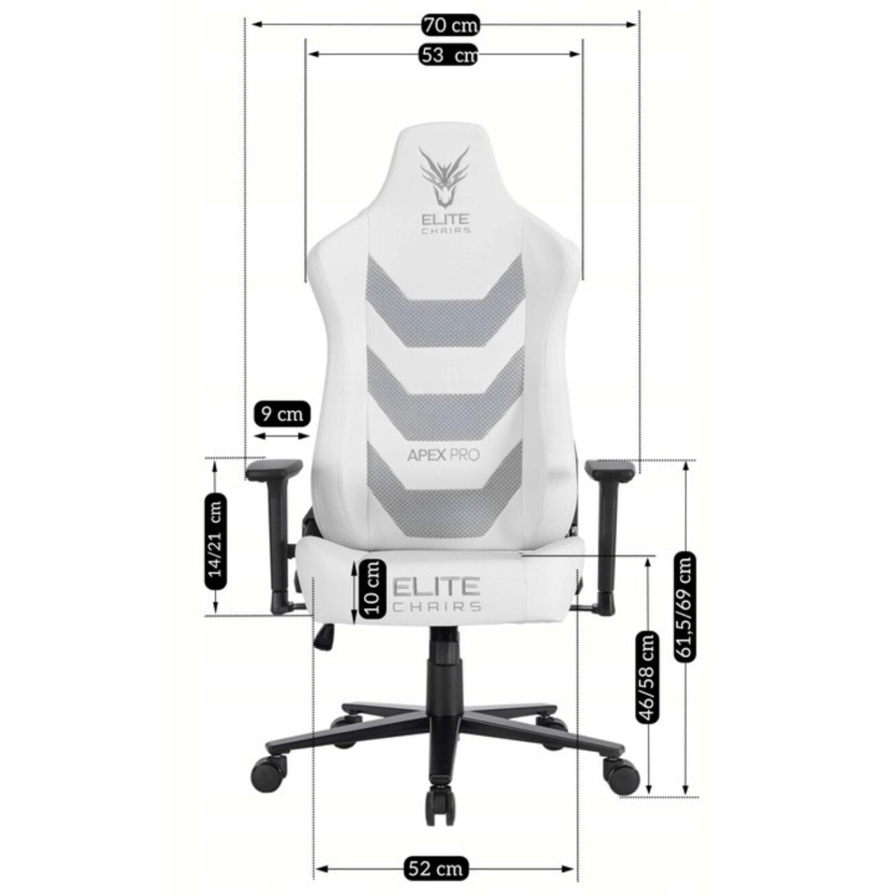 Žaidimų kėdė balta / juoda su TILT mechanizmu – ergonomiška ir stilinga 17