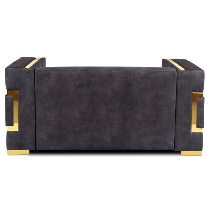 Sofa PALLAZO 2S Dwuosobowa Czarno/Złota 3 Sofa PALLAZO 2S Dwuosobowa Czarno/Złota 3