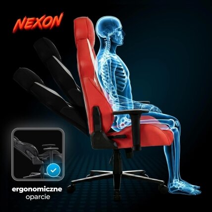 NEXON raudona pasukama žaidimų kėdė – komfortas ir stilius kiekvienam žaidėjui 3 NEXON raudona pasukama žaidimų kėdė – komfortas ir stilius kiekvienam žaidėjui 3