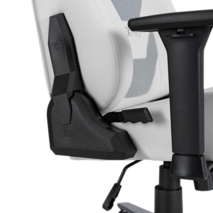 Žaidimų kėdė balta / juoda su TILT mechanizmu – ergonomiška ir stilinga 10