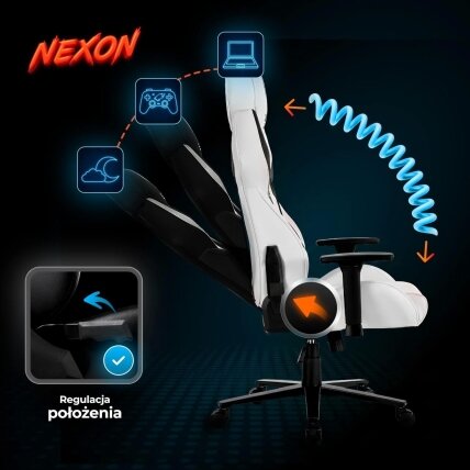NEXON pasukama žaidimų kėdė – komfortas ir stilius kiekvienam žaidėjui 2 NEXON pasukama žaidimų kėdė – komfortas ir stilius kiekvienam žaidėjui 2