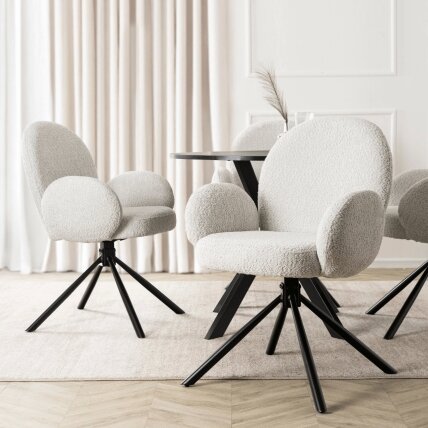 Mikso Minkštas besisukantis svetainės krėslas MIKSO  Modern pilkos spalvos 1