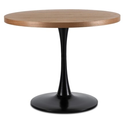 LINO apvalus stalas, 100 cm, kaimiško ąžuolo/juodos spalvos, modernus loftas 4 LINO apvalus stalas, 100 cm, kaimiško ąžuolo/juodos spalvos, modernus loftas 4