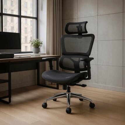 Ergonominė biuro pasukama kėdė ROYAL, juoda 1