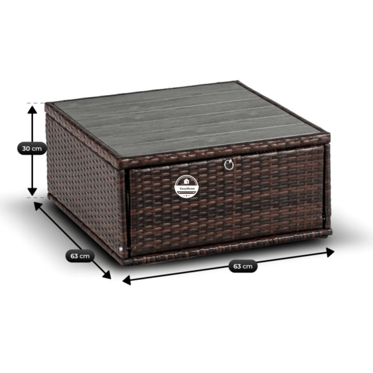 CALIENTE sodo baldų komplektas: modulinė sofa, 2 foteliai, terasos stalas, ruda/smėlio spalvos, modernus technoratanas 14 CALIENTE sodo baldų komplektas: modulinė sofa, 2 foteliai, terasos stalas, ruda/smėlio spalvos, modernus technoratanas 14