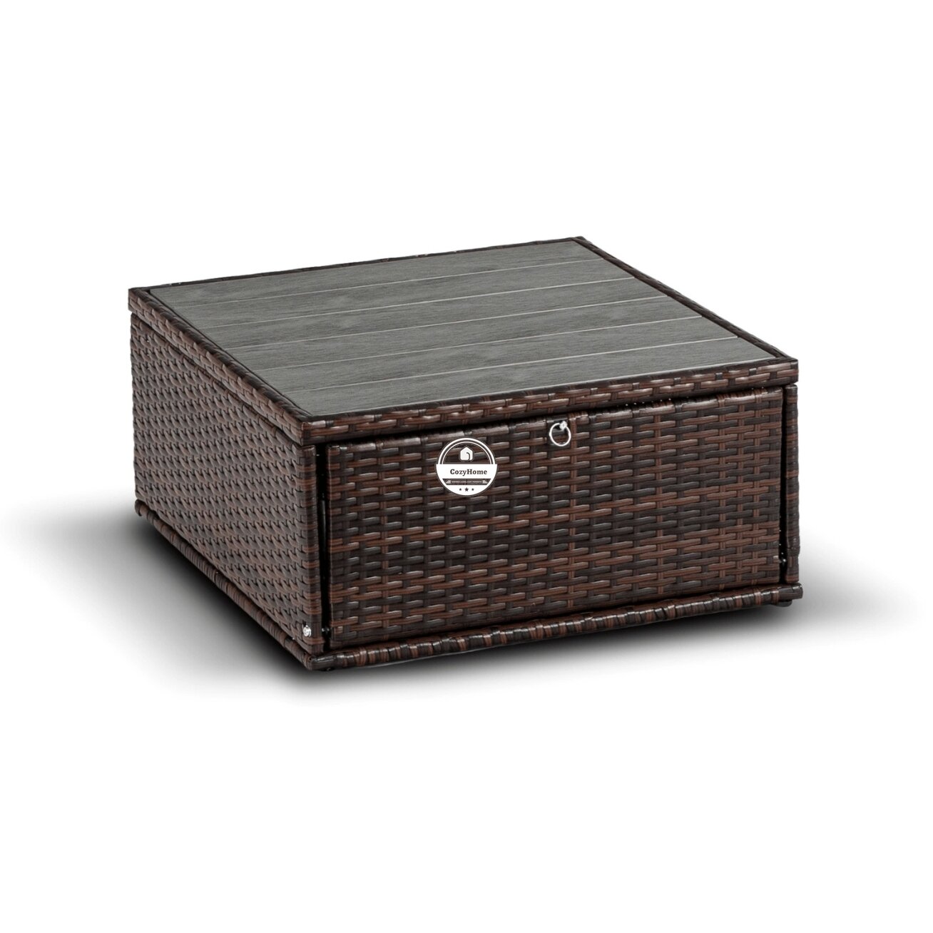 CALIENTE sodo baldų komplektas: modulinė sofa, 2 foteliai, terasos stalas, ruda/smėlio spalvos, modernus technoratanas 11 CALIENTE sodo baldų komplektas: modulinė sofa, 2 foteliai, terasos stalas, ruda/smėlio spalvos, modernus technoratanas 11