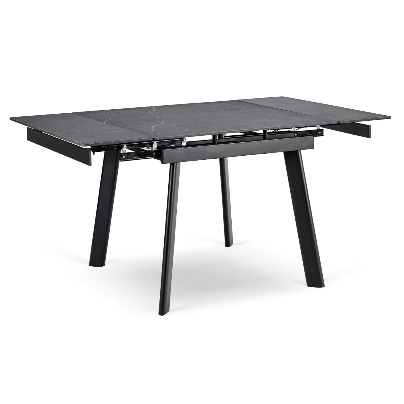 LARES kvadratinis ištraukiamas stalas, 90–150 cm, keramika, juodas marmuras/juodas modernus 5 LARES kvadratinis ištraukiamas stalas, 90–150 cm, keramika, juodas marmuras/juodas modernus 5