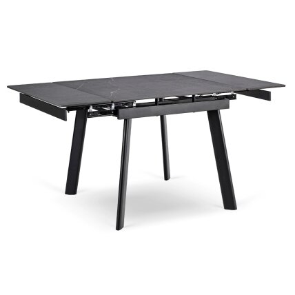 LARES kvadratinis ištraukiamas stalas, 90–150 cm, keramika, juodas marmuras/juodas modernus 5 LARES kvadratinis ištraukiamas stalas, 90–150 cm, keramika, juodas marmuras/juodas modernus 5