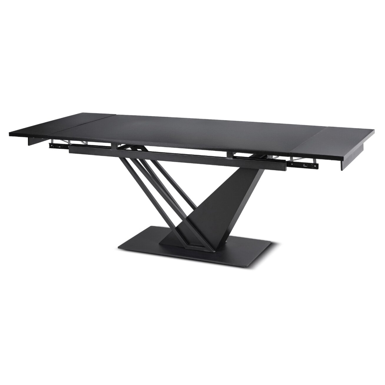 REX stačiakampis ištraukiamas stalas, 160–220 cm, juodas, moderniam lofto stiliaus valgomajam 6 REX stačiakampis ištraukiamas stalas, 160–220 cm, juodas, moderniam lofto stiliaus valgomajam 6