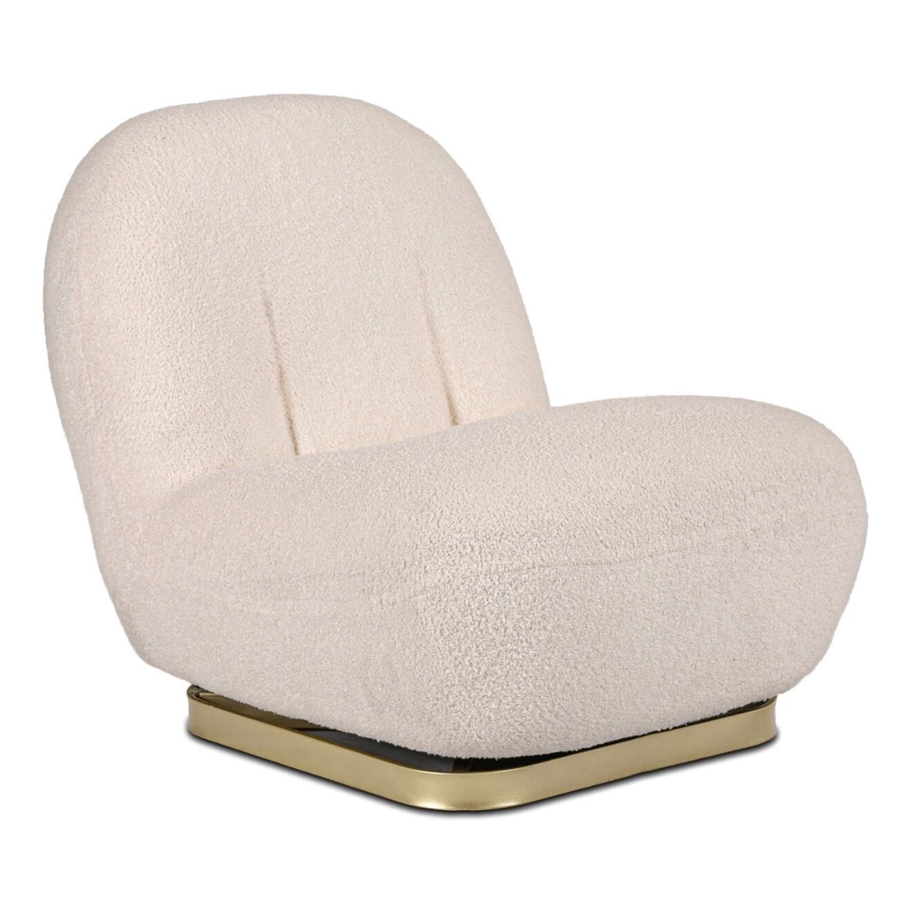 SONNY kreminės spalvos „Boucle“ modernus besisukantis poilsio krėslas SONNY kreminės spalvos „Boucle“ modernus besisukantis poilsio krėslas