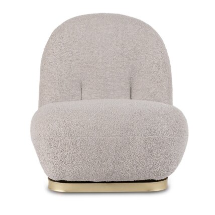 SONNY pilka „Boucle“ moderni pasukama poilsio kėdė 5 SONNY pilka „Boucle“ moderni pasukama poilsio kėdė 5