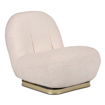 SONNY kreminės spalvos „Boucle“ modernus besisukantis poilsio krėslas SONNY kreminės spalvos „Boucle“ modernus besisukantis poilsio krėslas