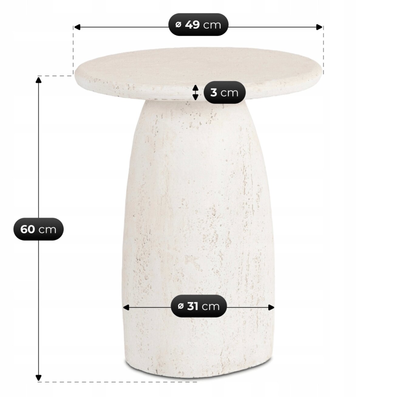 REES kavos staliukas, 49 cm, kreminės/smėlinės spalvos, modernus 6 REES kavos staliukas, 49 cm, kreminės/smėlinės spalvos, modernus 6