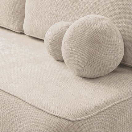 ARVETO kreminės spalvos šenilinė moderni sofa su miegojimo funkcija 5 ARVETO kreminės spalvos šenilinė moderni sofa su miegojimo funkcija 5
