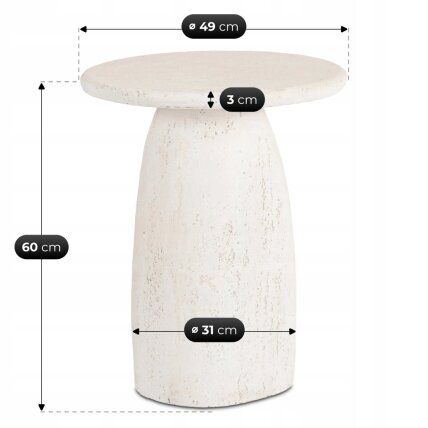 REES kavos staliukas, 49 cm, kreminės/smėlinės spalvos, modernus 6 REES kavos staliukas, 49 cm, kreminės/smėlinės spalvos, modernus 6