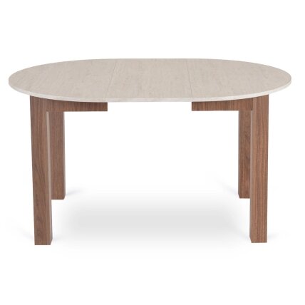Išskleidžiamas valgomojo stalas HARRY 102–142 cm, travertino ir „Nicea“ riešuto spalvos 4 Išskleidžiamas valgomojo stalas HARRY 102–142 cm, travertino ir „Nicea“ riešuto spalvos 4