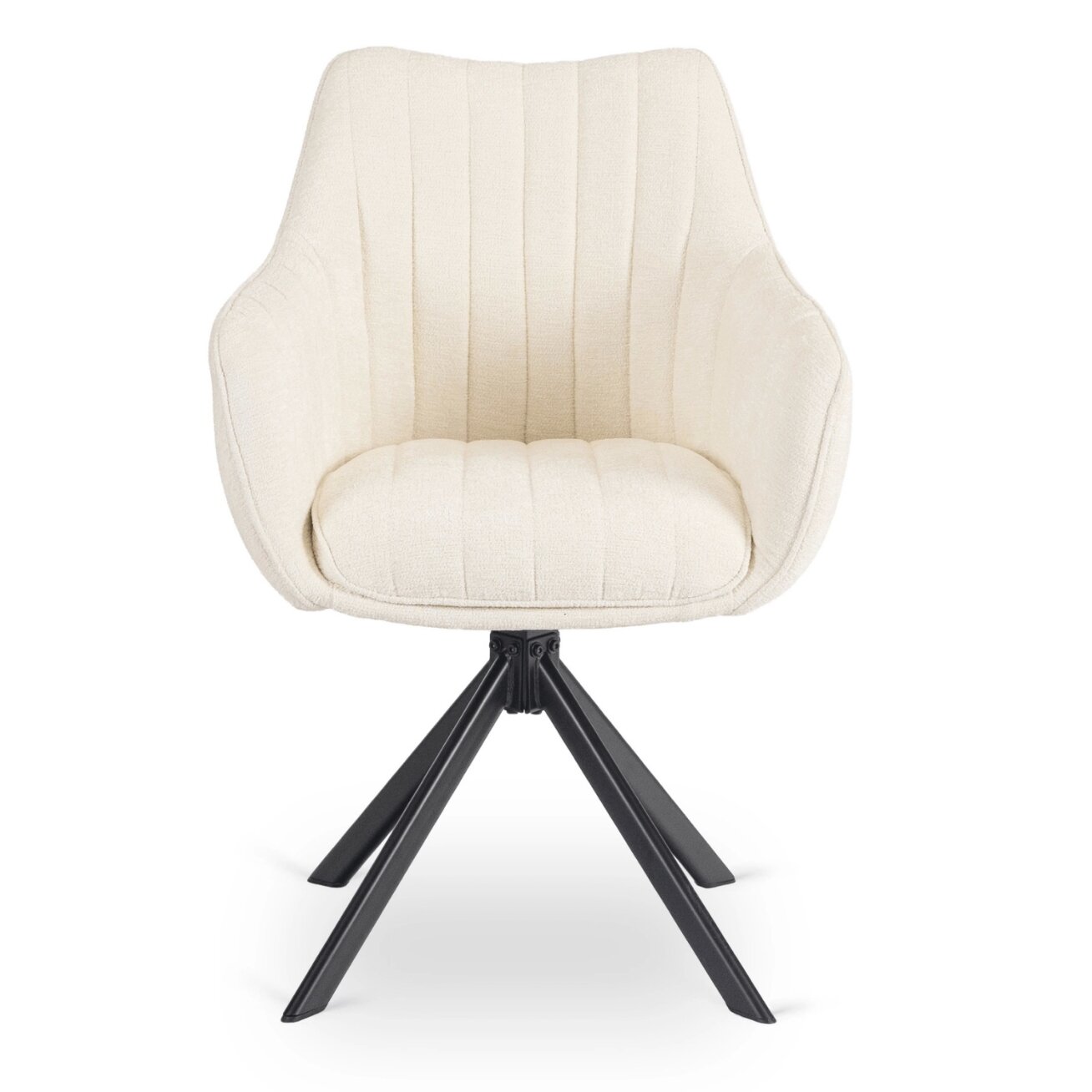 BAJA kreminės spalvos „Boucle“ minkšta besisukanti kėdė, moderni 3 BAJA kreminės spalvos „Boucle“ minkšta besisukanti kėdė, moderni 3