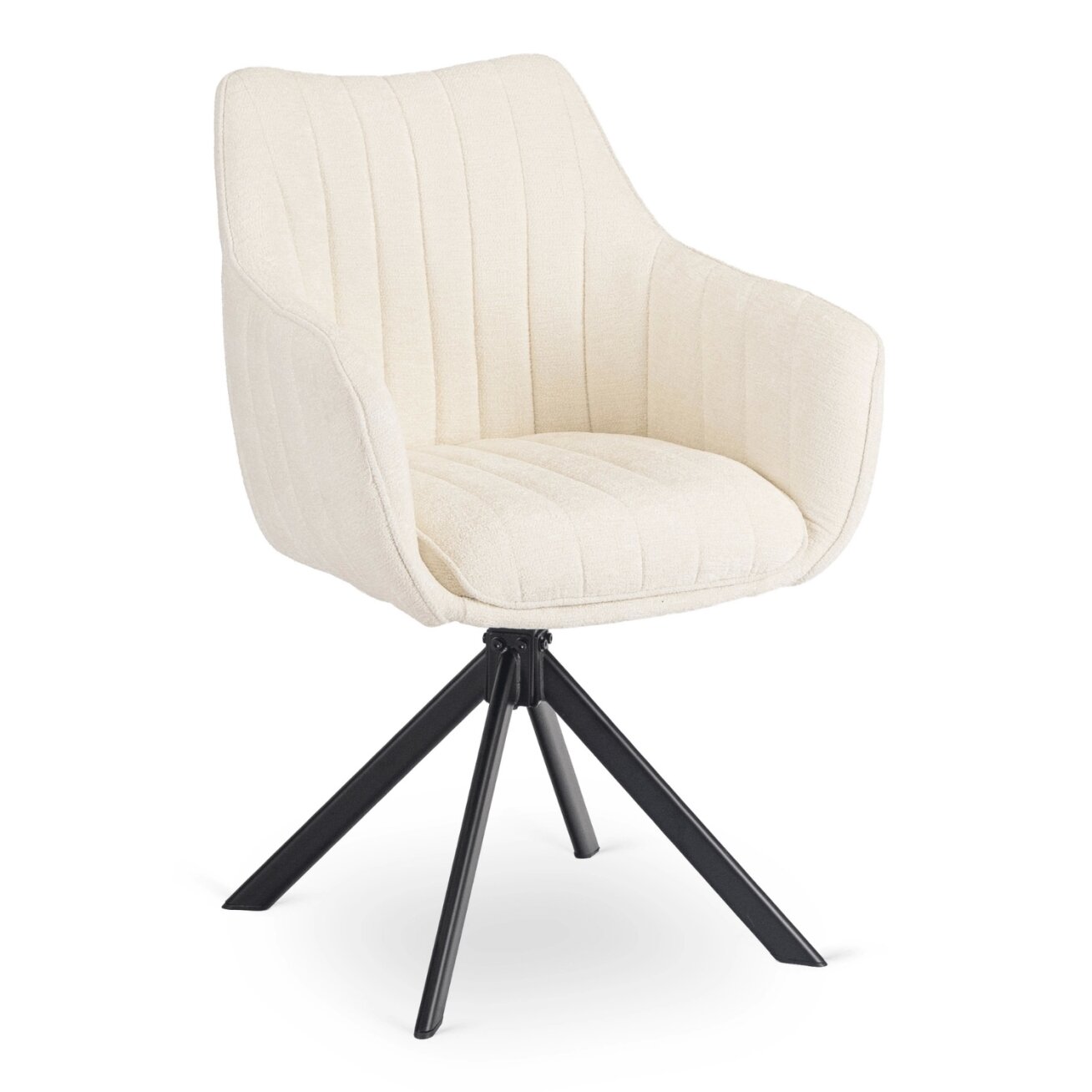 BAJA kreminės spalvos „Boucle“ minkšta besisukanti kėdė, moderni 2 BAJA kreminės spalvos „Boucle“ minkšta besisukanti kėdė, moderni 2