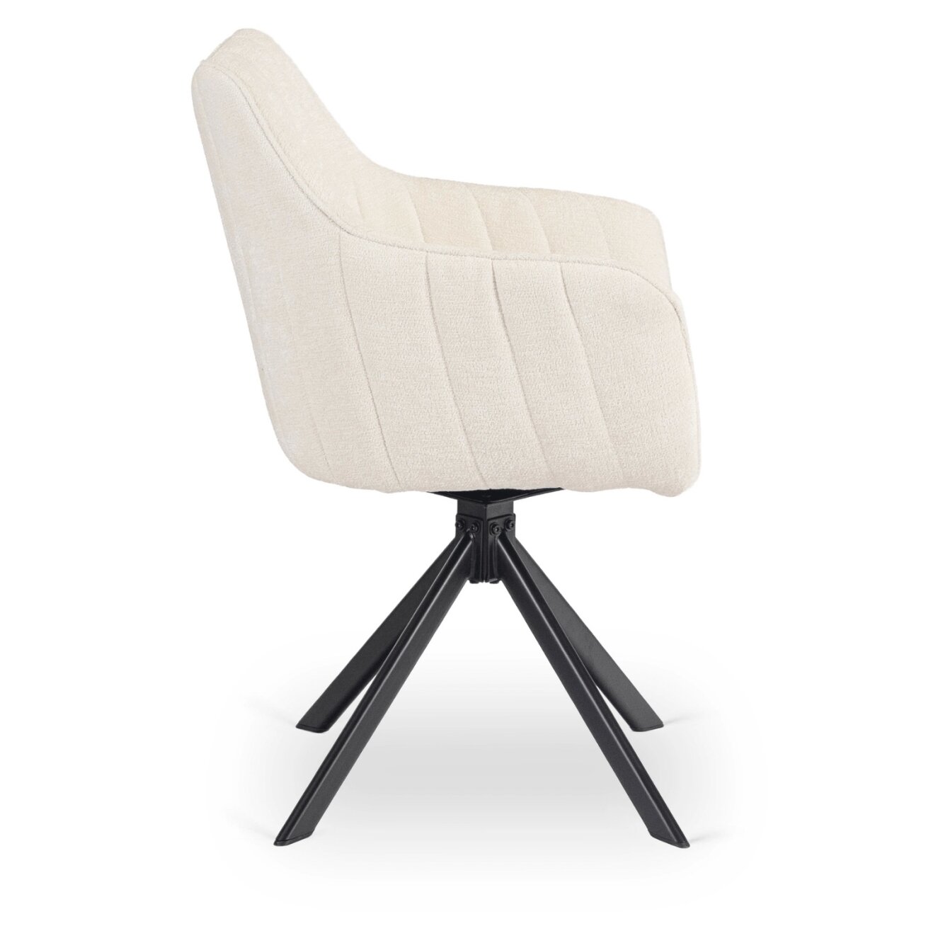 BAJA kreminės spalvos „Boucle“ minkšta besisukanti kėdė, moderni 4 BAJA kreminės spalvos „Boucle“ minkšta besisukanti kėdė, moderni 4
