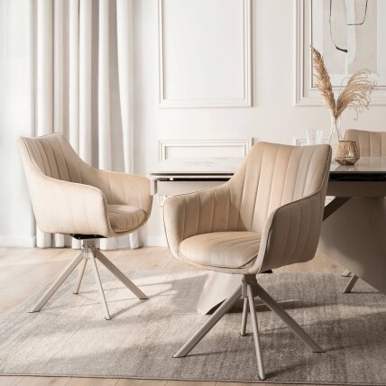 ASPEN minkštas besisukantis krėslas, kreminės spalvos/kašmyro spalvos, modernus 1 ASPEN minkštas besisukantis krėslas, kreminės spalvos/kašmyro spalvos, modernus 1