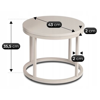 NELLY kavos staliukų komplektas, 43 cm/53 cm, kašmyro imitacijos, modernus 6 NELLY kavos staliukų komplektas, 43 cm/53 cm, kašmyro imitacijos, modernus 6