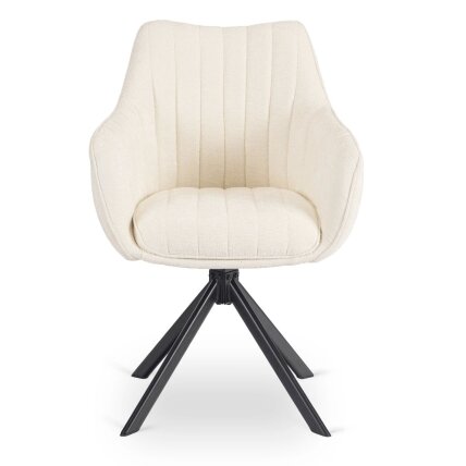 BAJA kreminės spalvos „Boucle“ minkšta besisukanti kėdė, moderni 3 BAJA kreminės spalvos „Boucle“ minkšta besisukanti kėdė, moderni 3
