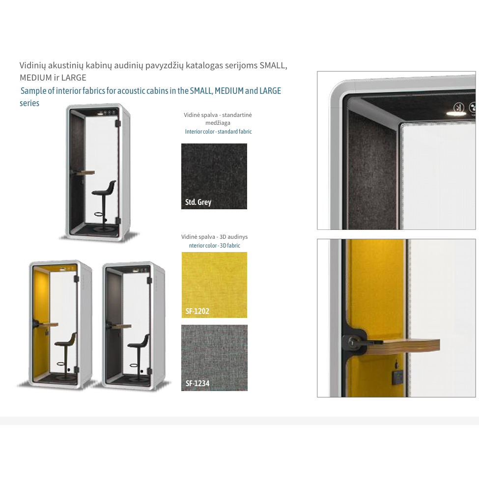 Vieno asmens akustinė kabina moderniam biurui. Small Booth ST 5 Vieno asmens akustinė kabina moderniam biurui. Small Booth ST 5