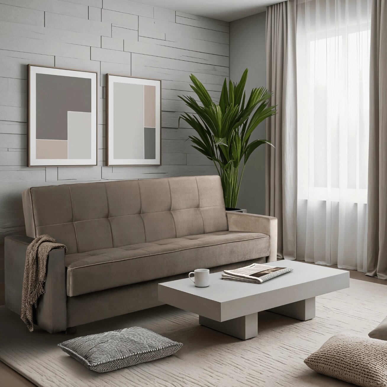 Aluna ALUNA sofa su miegojimo funkcija, sulankstoma dviejų vietų sofa, smėlio spalvos, moderni svetainei Aluna ALUNA sofa su miegojimo funkcija, sulankstoma dviejų vietų sofa, smėlio spalvos, moderni svetainei