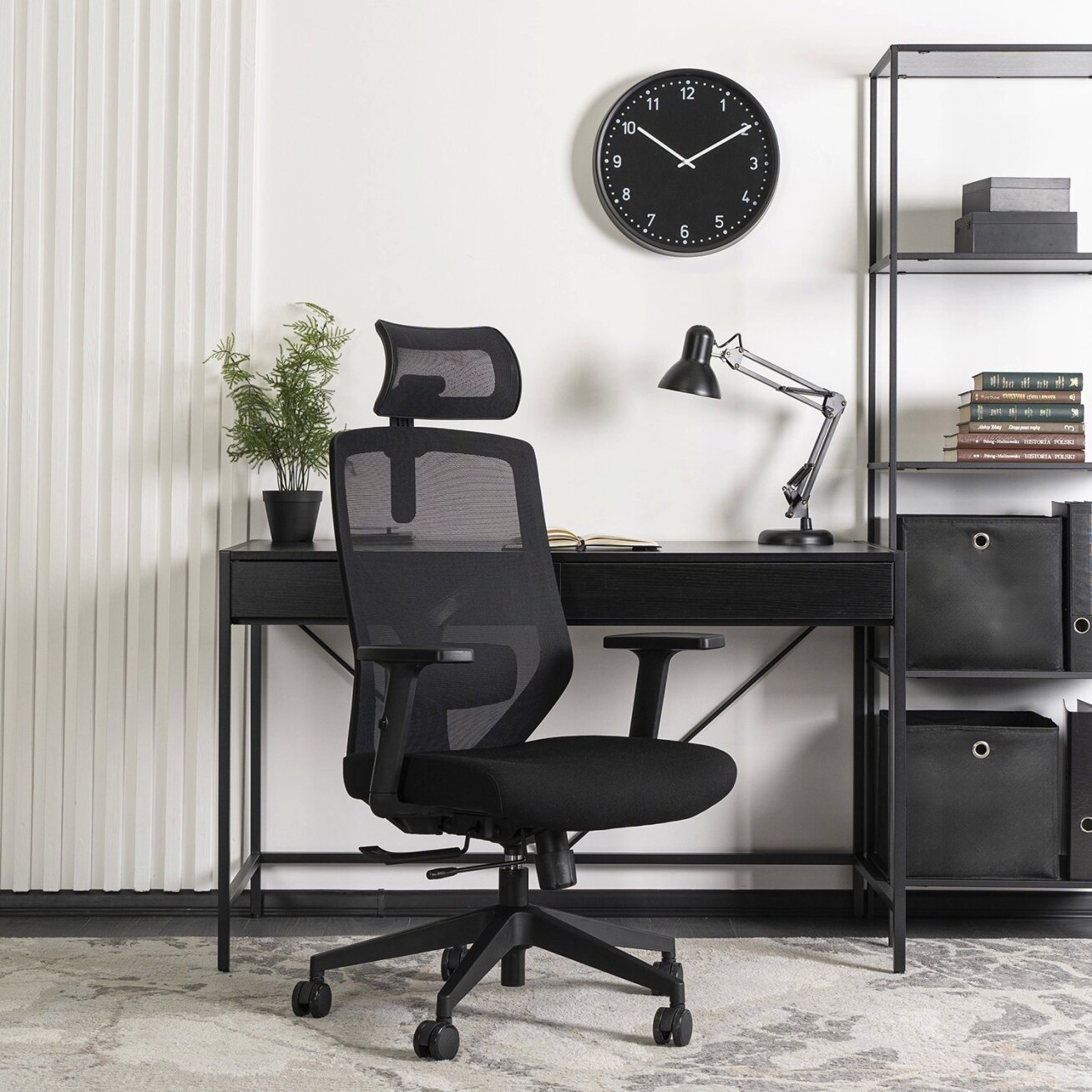 Bento BENTO ergonomiška pasukama biuro kėdė, juoda, moderni 2