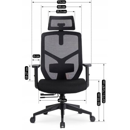 Bento BENTO ergonomiška pasukama biuro kėdė, juoda, moderni 17 Bento BENTO ergonomiška pasukama biuro kėdė, juoda, moderni 17