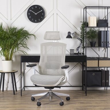 Dangus SKY ergonomiška pasukama biuro kėdė, smėlio spalvos, moderni