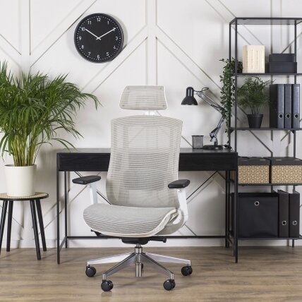 Dangus SKY ergonomiška pasukama biuro kėdė, smėlio spalvos, moderni 1