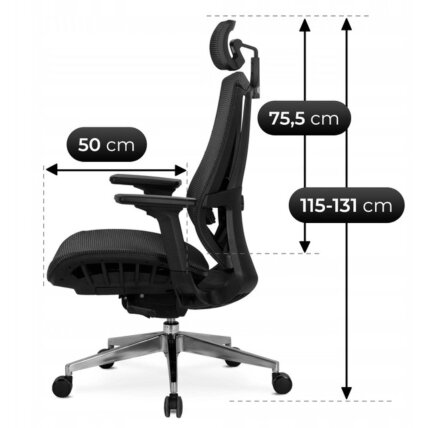 Dylanas DYLAN ergonomiška pasukama biuro kėdė, juoda 2