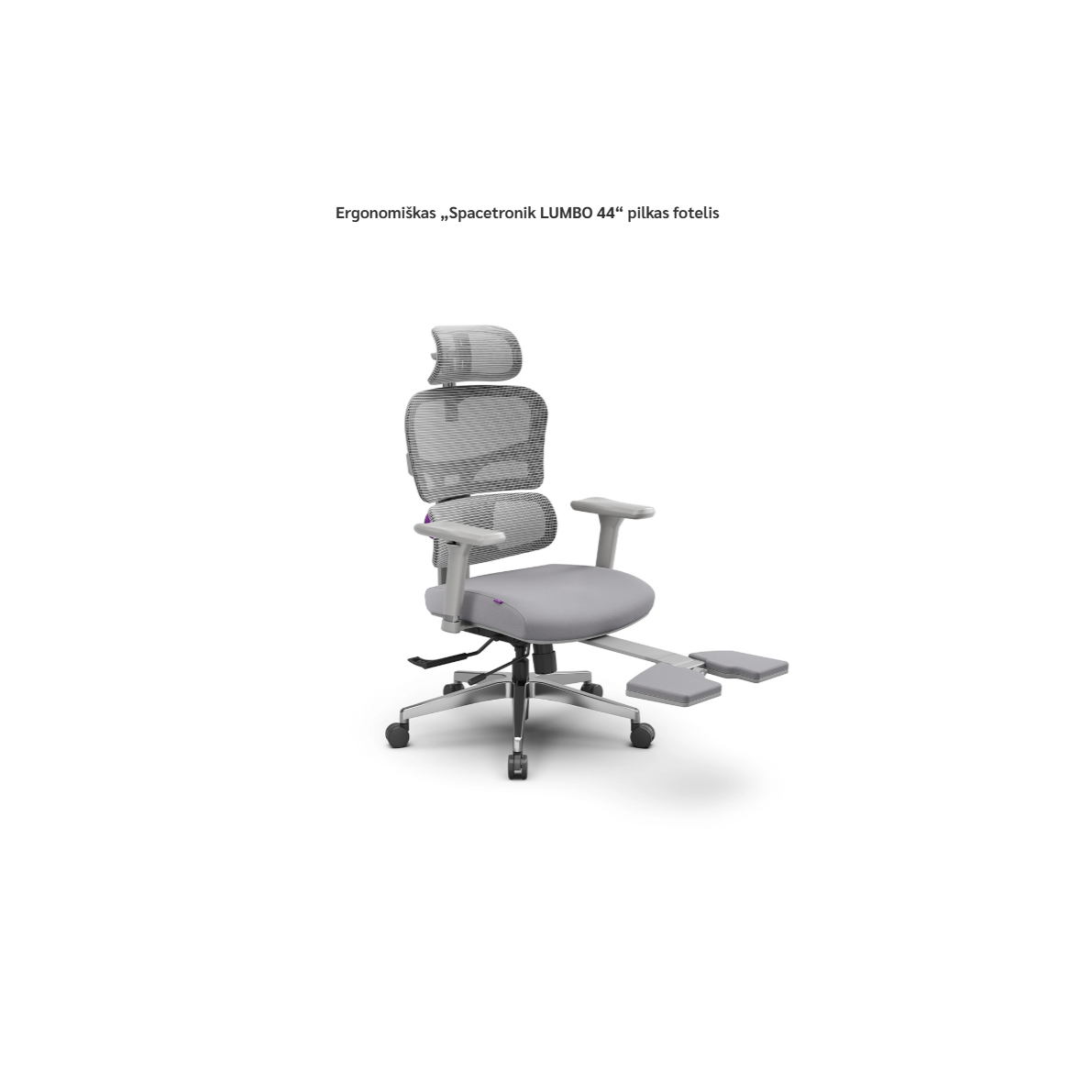 Ergonomiškas „Spacetronik LUMBO 44“ pilkas fotelis Ergonomiškas „Spacetronik LUMBO 44“ pilkas fotelis