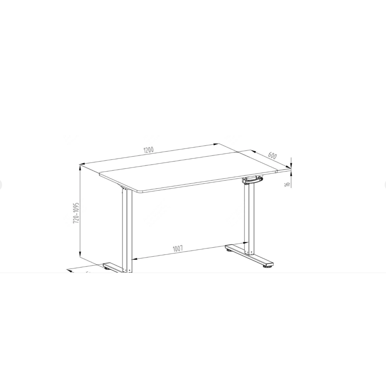 Ergonomiškas komplektas LUMBO 44 + rankinis stalas SPE-O113 Moris 120×60 juodas 23