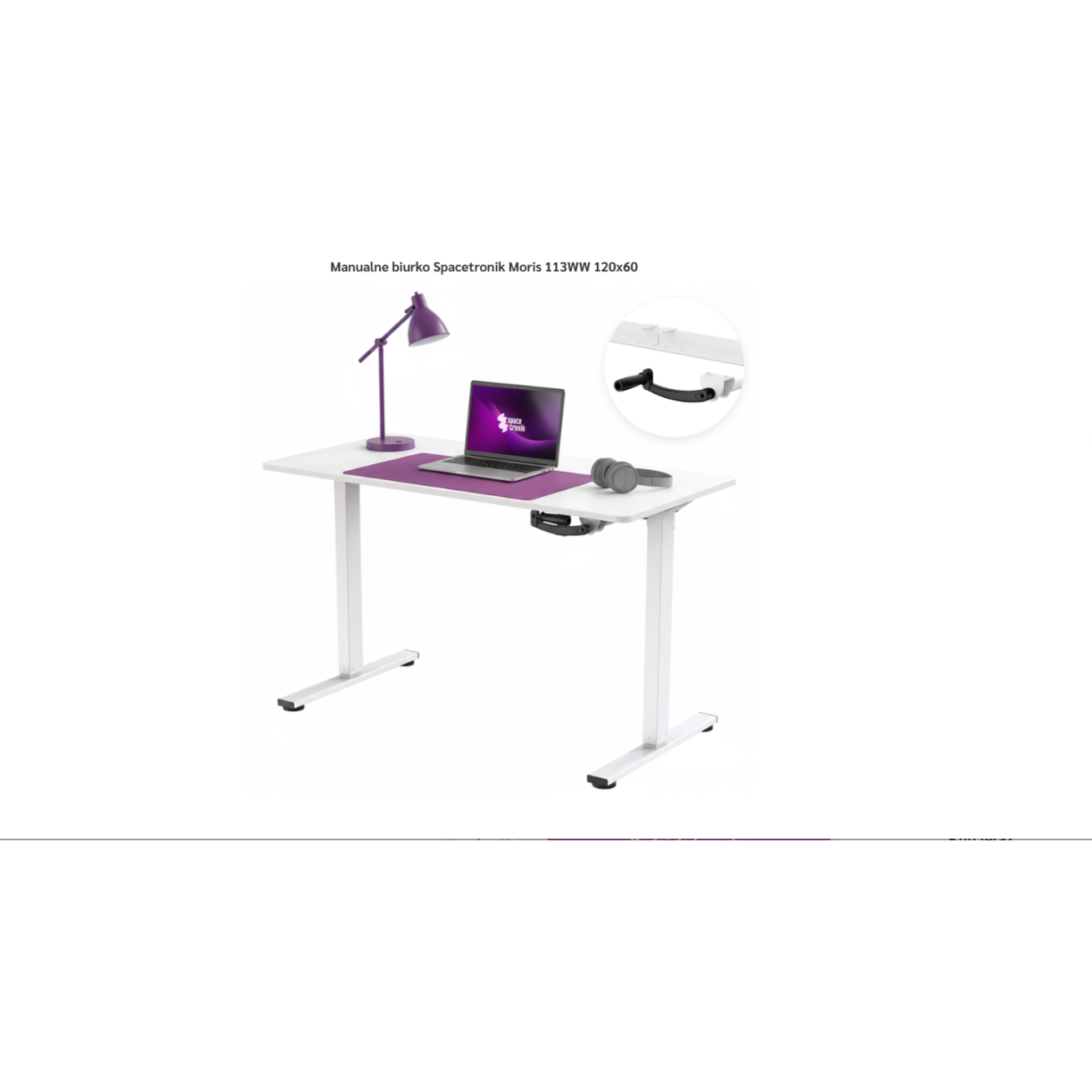 Ergonomiškas komplektas LUMBO 44 + rankinis stalas SPE-O113 Moris 120×60 juodas 16
