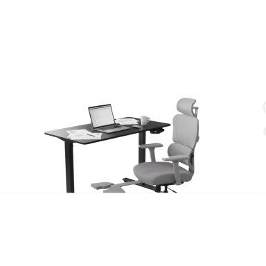 Ergonomiškas komplektas LUMBO 44 + rankinis stalas SPE-O113 Moris 120×60 juodas