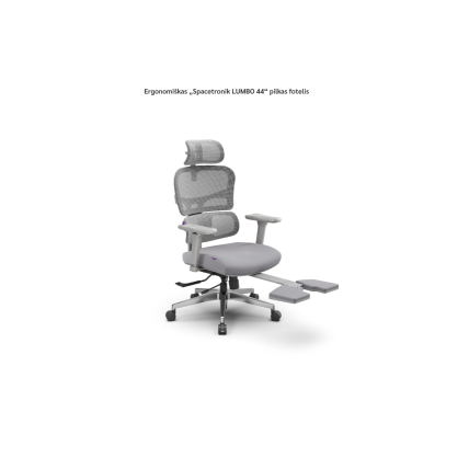 Ergonomiškas „Spacetronik LUMBO 44“ pilkas fotelis Ergonomiškas „Spacetronik LUMBO 44“ pilkas fotelis