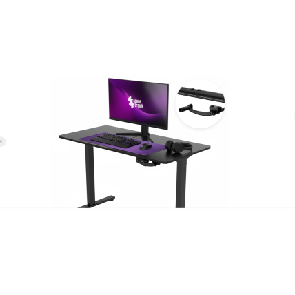 Ergonomiškas komplektas LUMBO 44 + rankinis stalas SPE-O113 Moris 120×60 juodas 15