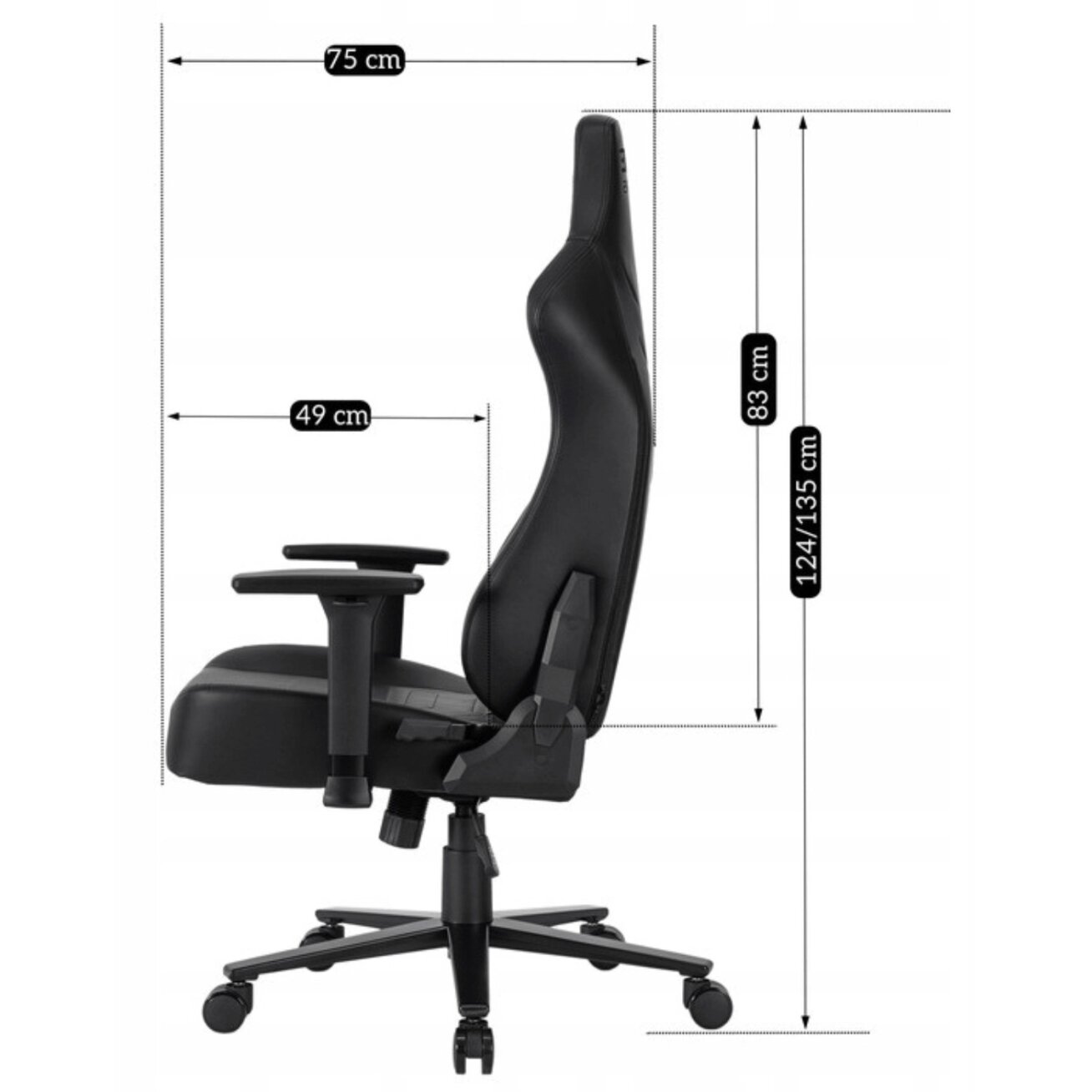 Ofiso kėdė su eko oda APEX juoda 13 Ofiso kėdė su eko oda APEX juoda 13