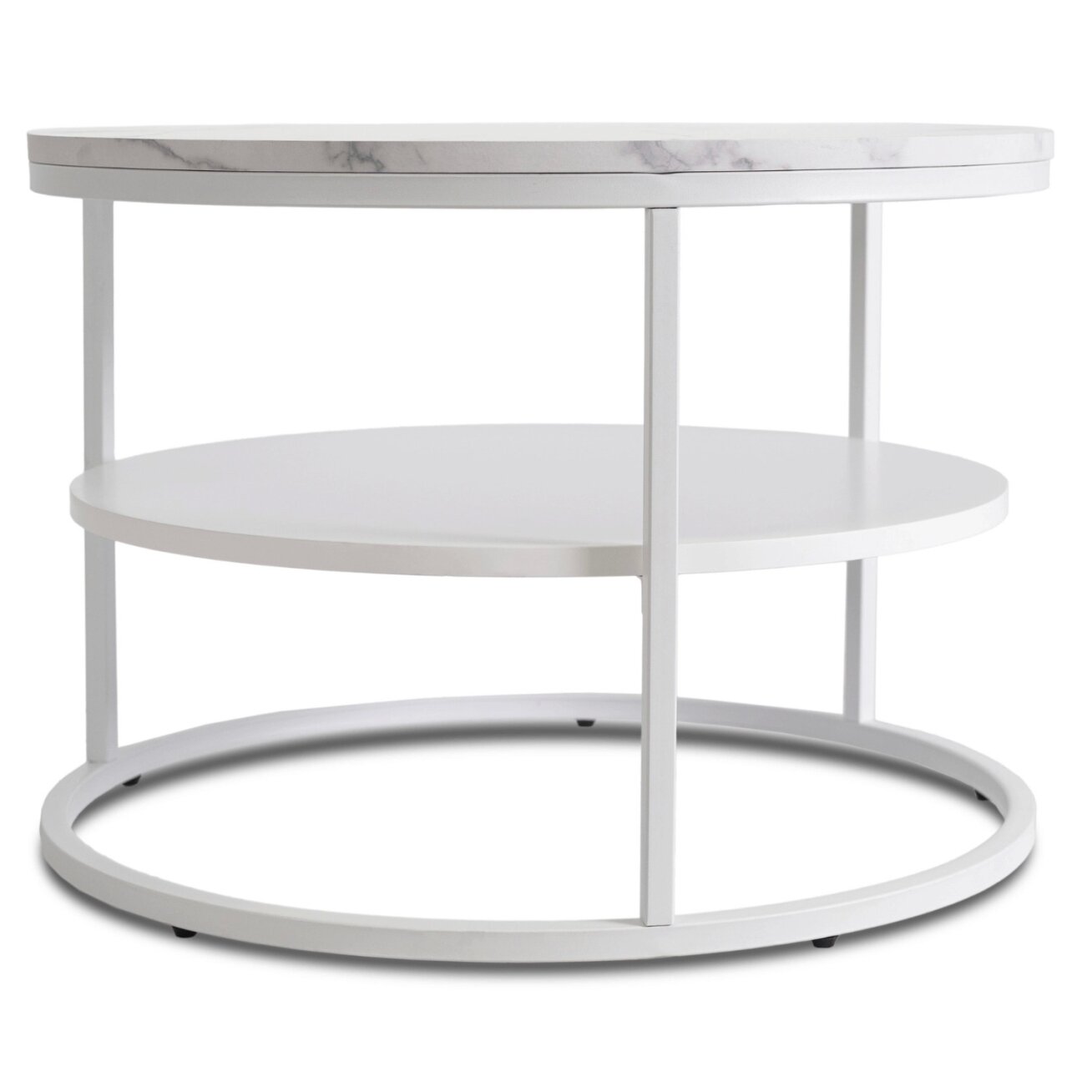 Geriausias BEST kavos staliukas su lentyna, 70 cm, baltas marmuras/baltas modernus 2 Geriausias BEST kavos staliukas su lentyna, 70 cm, baltas marmuras/baltas modernus 2