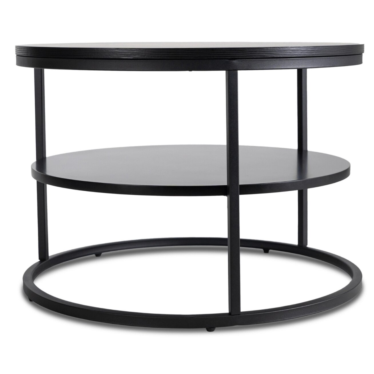 Geriausias BEST kavos staliukas su lentyna, 70 cm, juodas, modernus 2