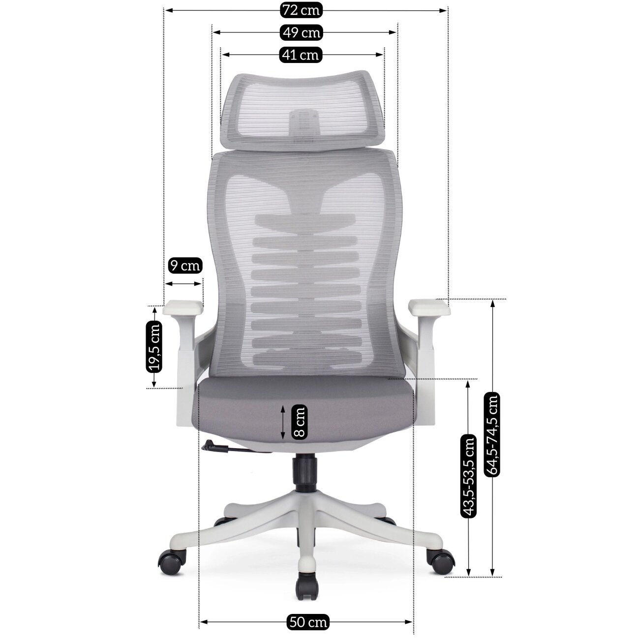 Karetas CARET 2 ergonomiška pasukama biuro kėdė, ventiliuojama, pilka, moderni 15 Karetas CARET 2 ergonomiška pasukama biuro kėdė, ventiliuojama, pilka, moderni 15