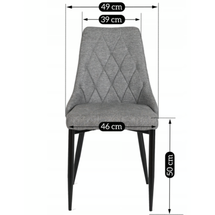 Kėdė CORK, pilka, audinys 4 Kėdė CORK, pilka, audinys 4