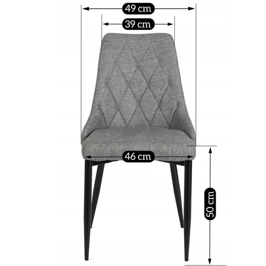 Kėdė CORK, pilka, audinys 4 Kėdė CORK, pilka, audinys 4